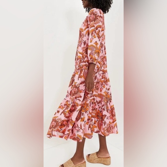 Tuckernuck + Hyacinth House Salty Paloma Maxi Dress in Sunset Chintz | M | New - Picture 5 of 14